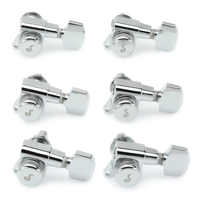 Schaller Germany M6 135 6-In-Line Guitar Locking Tuners Machines - CHROME