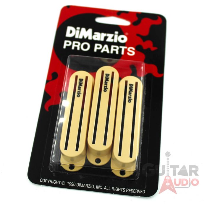 DiMarzio Set of (3) FAST TRACK Guitar Pickup Covers, CREAM, DM2002CR