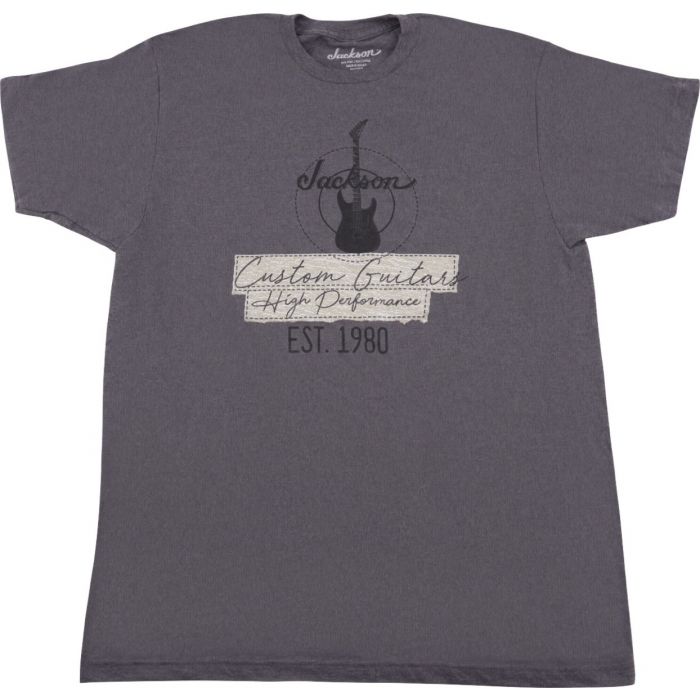 Jackson Custom Guitar T-Shirt, Charcoal, L (LARGE) 299-5274-606