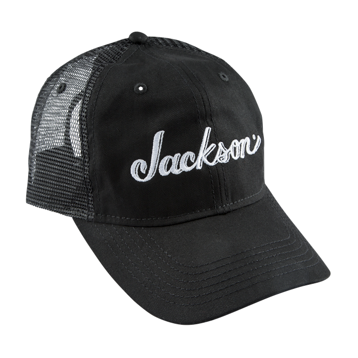 Jackson Guitars Trucker Hat, Black, Adjustable One Size fits Most Snap Back