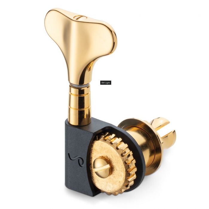 Schaller Germany 2x2 BM Light M4, Lightweight Split-Post Bass Tuners Set, GOLD