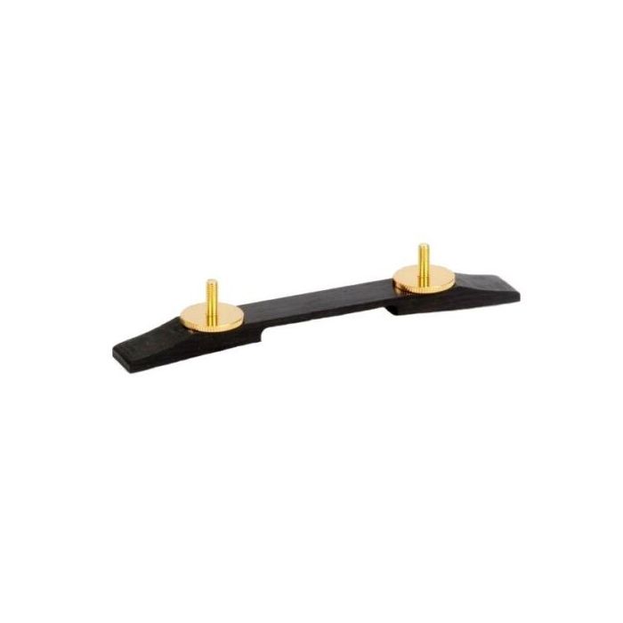 Genuine Gretsch Ebony Space Control Roller Bridge Base, 74mm Spacing, GOLD