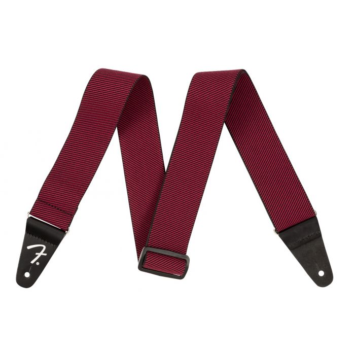 Genuine Fender WeighLess Stretch/Elastic Guitar Strap, Oxblood Red