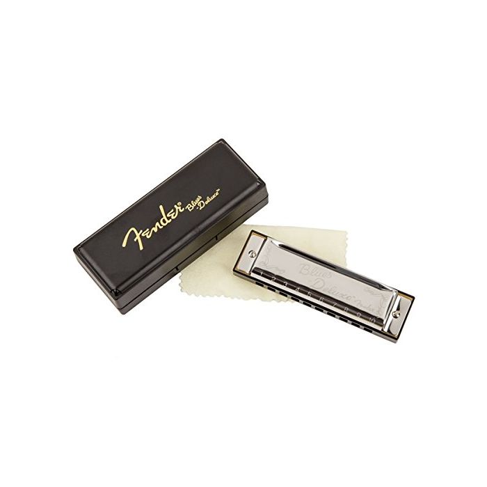 Fender Blues Deluxe 10-Hole Harmonica in the Key of Bb with Case