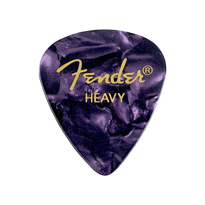 Fender 351 Premium Celluloid Guitar Picks - HEAVY, PURPLE - 12-Pack (1 Dozen)