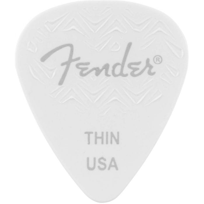 Genuine Fender Wavelength 351 Guitar Picks (6 Pack) THIN, WHITE, 198-3351-180