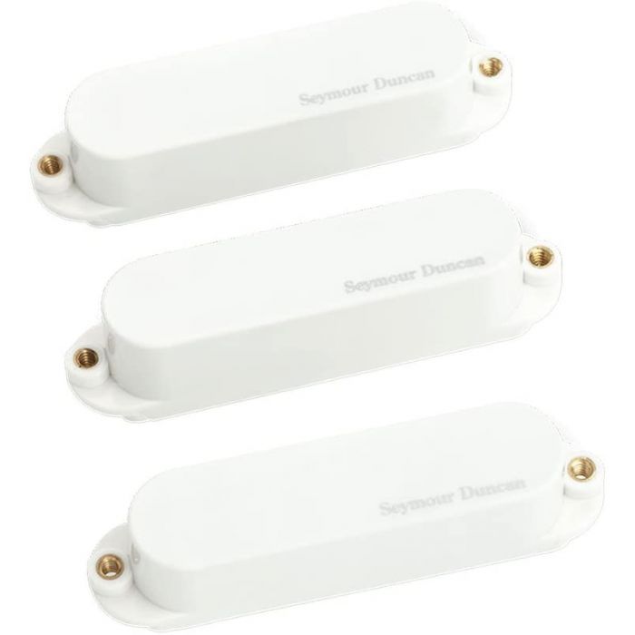 Seymour Duncan AS-1s Blackouts Singles, Set of 3 Pickups (Neck/Mid/Bridge) for Strat, White