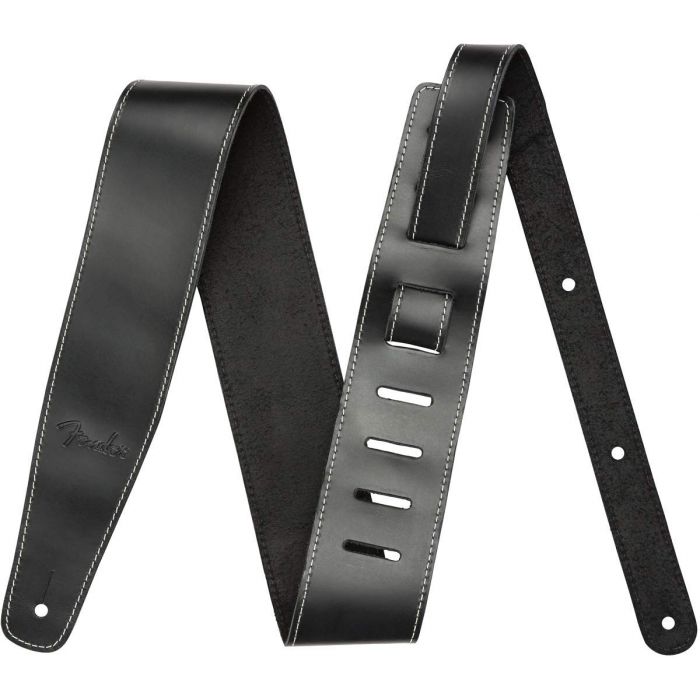 Genuine Fender 2.5" Broken-In Leather Guitar Strap - Black - 099-0641-006