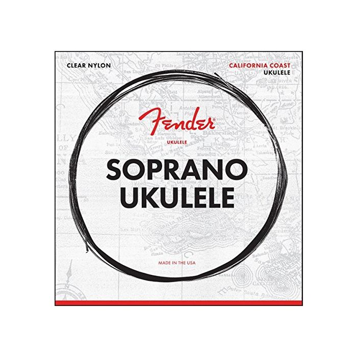 Fender 90S California Coast Clear Nylon 4-String Soprano Ukulele Strings