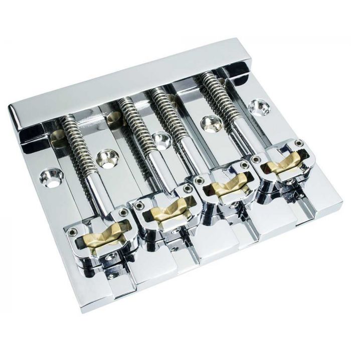 Hipshot 5K400N KickAss Bass Bridge 4-String 5-Hole Retrofits Badass Bass, NICKEL