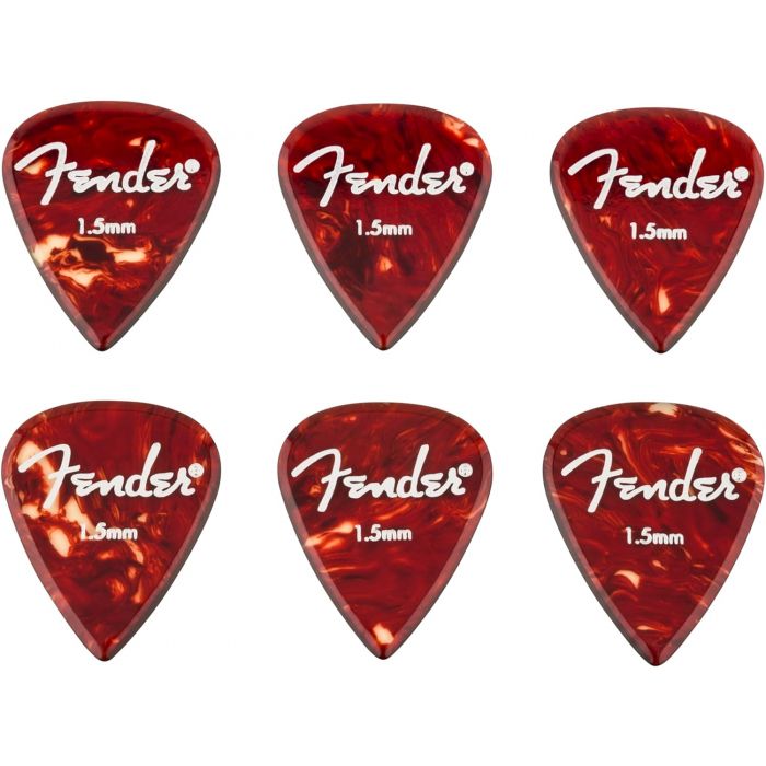 Genuine Fender Aero Acrylic Guitar Picks, 6-count, 1.5mm
