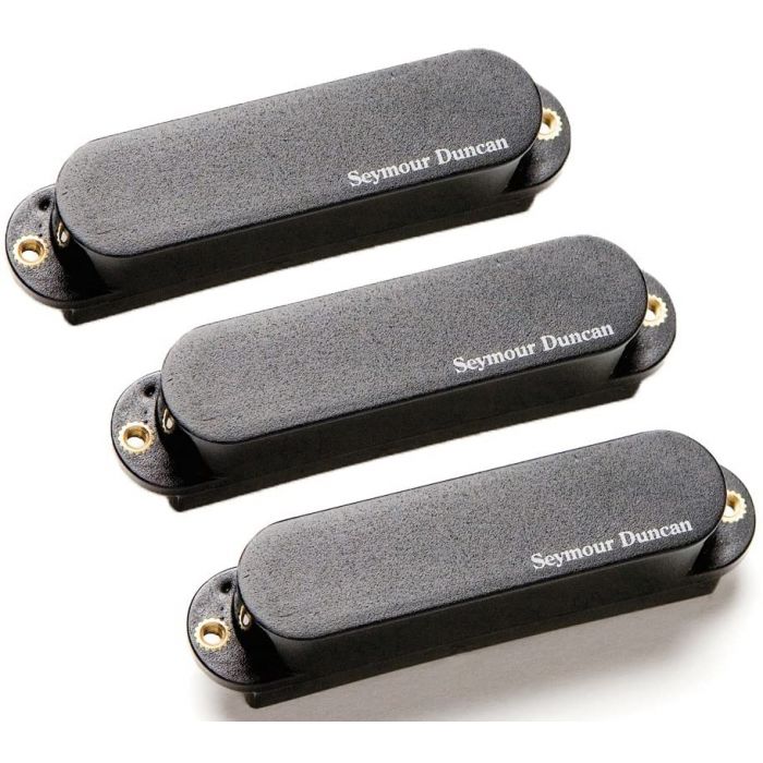 Seymour Duncan AS-1s Blackouts Singles, Set of 3 Pickups (Neck/Mid/Bridge) for Strat, Black