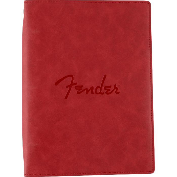 Genuine Fender Vegan Leather Music Note Book Gift, Dakota Red