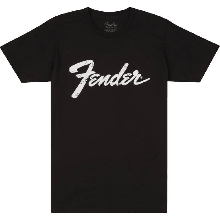 Fender Guitars Logo Date Back Tee, Black, S, Small