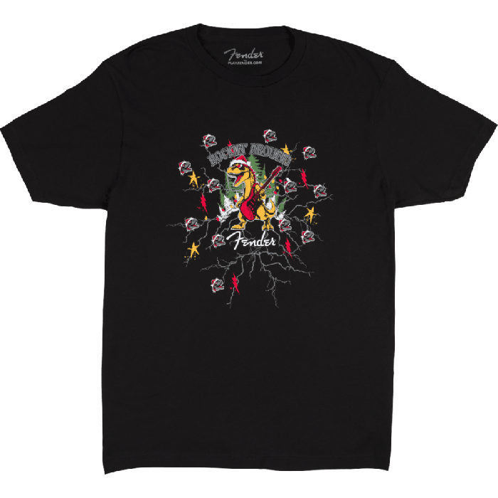 Genuine Fender 2025 Ugly Christmas Tee, Black, M, Medium