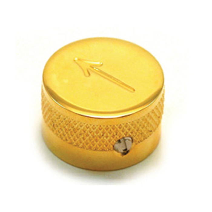 SET OF 4 Genuine Gretsch Arrow 1/4" Solid Shaft Guitar Knobs, Gold 922-1028-000