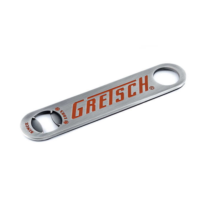 Official Gretsch Logo Beer Bottle Opener Brushed Aluminum, Guitar Player Gift