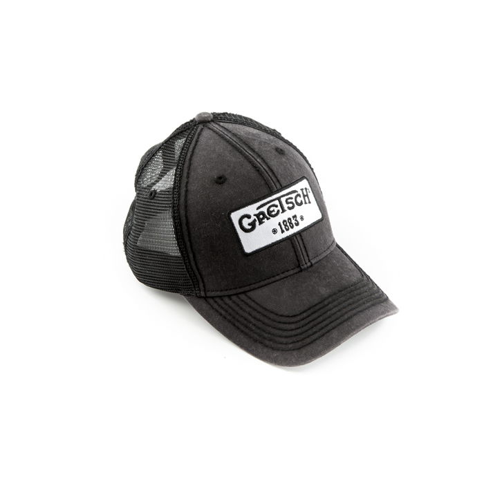 Genuine Gretsch Guitars Black Trucker Hat, 1883 Logo
