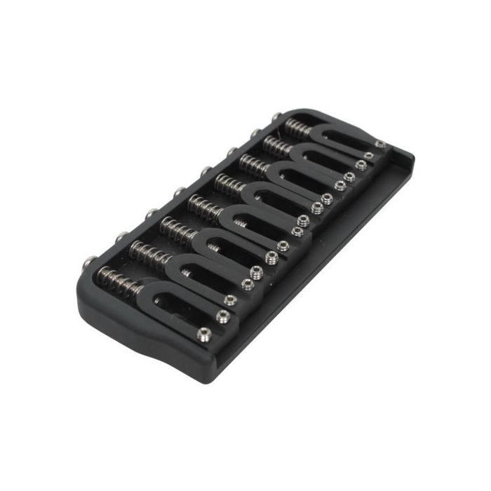 Hipshot 41080B 8-String Hardtail Fixed Electric Guitar Bridge .125" - BLACK