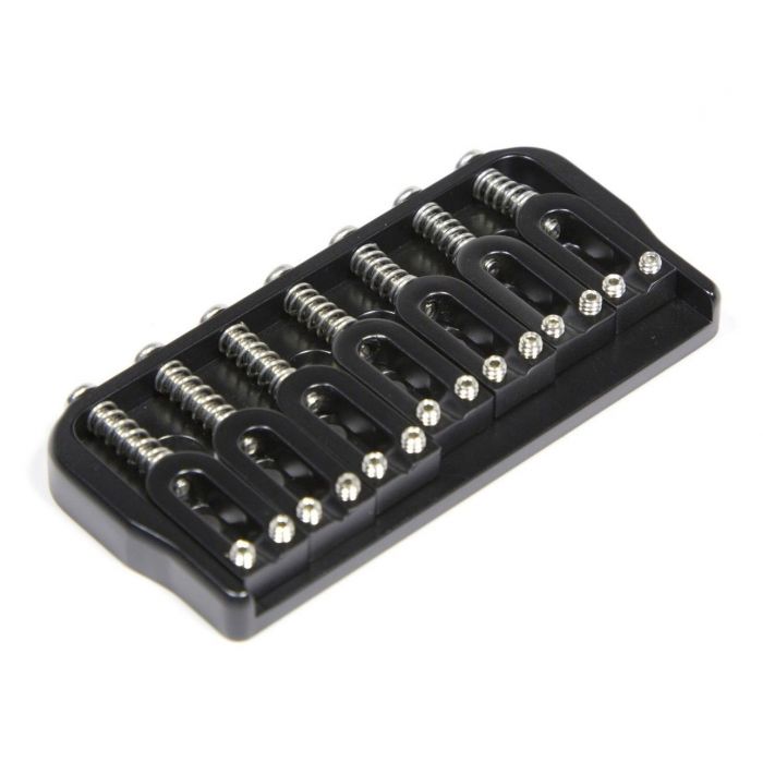 Hipshot 41075B 7-String Hardtail Fixed Electric Guitar Bridge .175" - BLACK