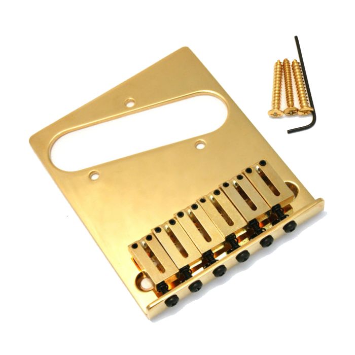 Genuine Fender American Standard Series 6-Saddle Tele Telecaster Bridge - GOLD