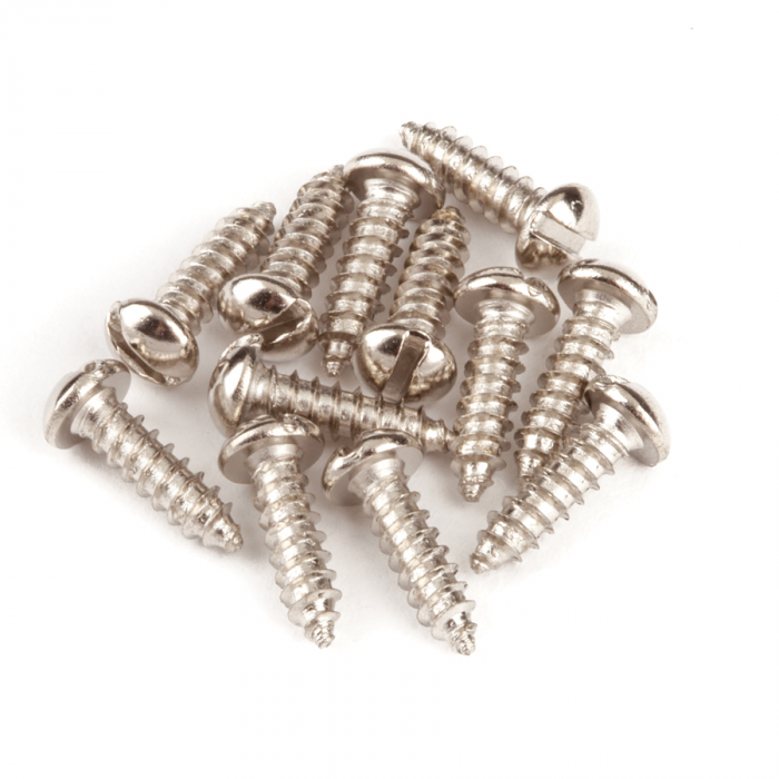 (12) Genuine Fender Guitar Slot Head Nickel Tuner/Machine Head Mounting Screws