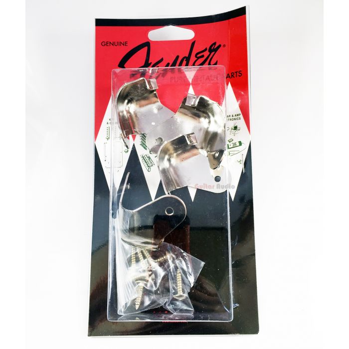 Genuine Fender Universal 2-Screw Amplifier Amp Metal Corners - Set of 4
