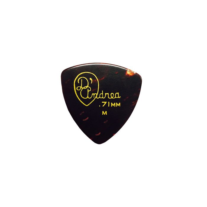D'Andrea Celluloid Shell Guitar Picks - 346 Shape, Medium 0.71mm, 72-Picks