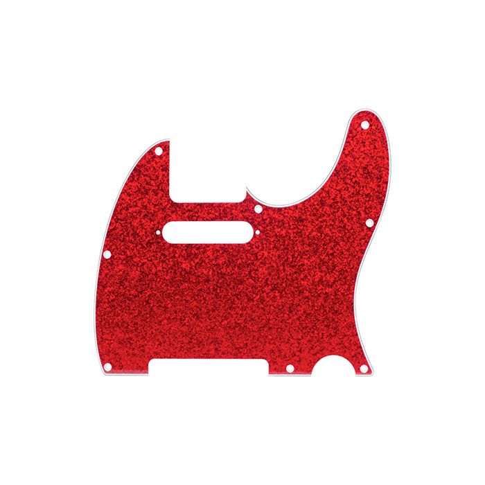 D'Andrea Pro Telecaster/Tele 8-Hole Guitar Pickguard - Red Sparkle, DPP-TL-RDS