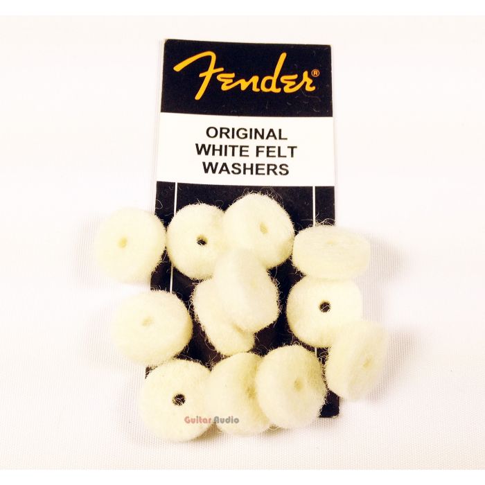Genuine Fender Original Strap Button White Felt Washers - Package of 12