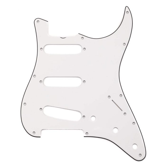 Genuine Fender '65 Strat Pickguard w/Truss Rod Notch 11-Hole 3-Ply - Eggshell