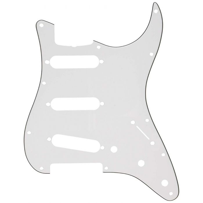 Genuine Fender S/S/S '62 Stratocaster/Strat 11-Hole, 3-Ply Pickguard - WHITE