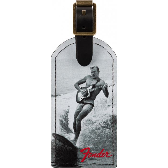 Genuine Fender Guitars Vintage Ad Luggage/Suitcase Tag, Surfer