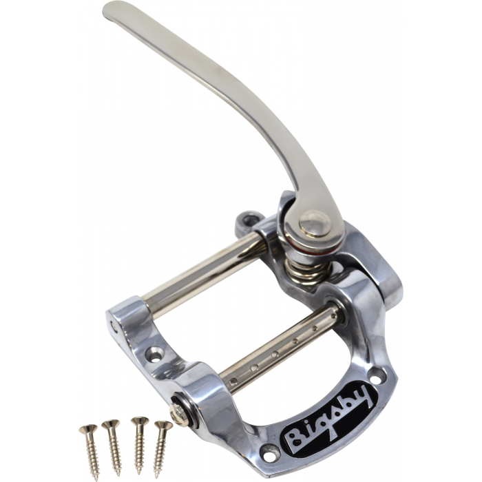 Bigsby B5 Vibrato Tremolo Tailpiece, String-Thru, Polished Aluminum, 180-4952-575