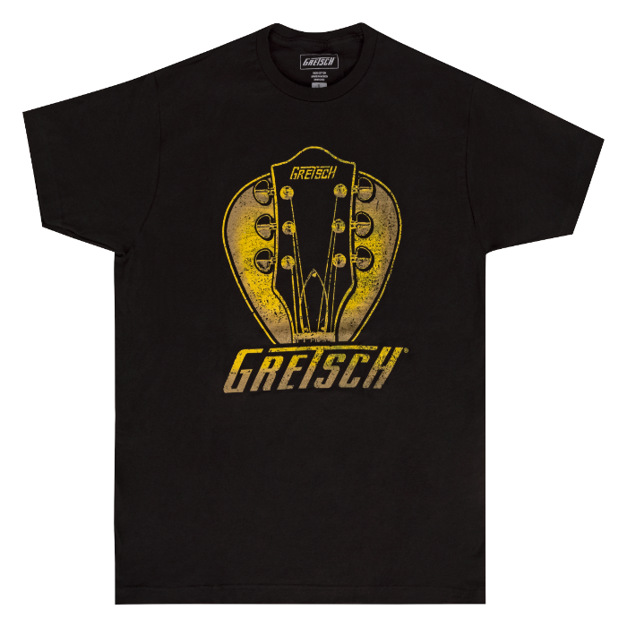 Gretsch Guitars Headstock Pick T-Shirt, Black, X-Large (XL)