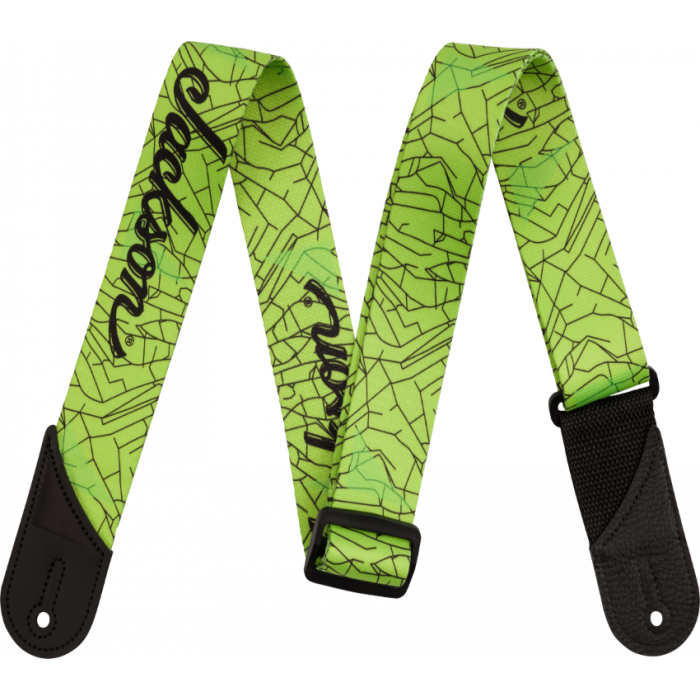 Jackson® Craca Jackson Cracked Mirror Guitar Strap, Adjustable, Green, 2" Wideked Mirror Strap, Green, 2"