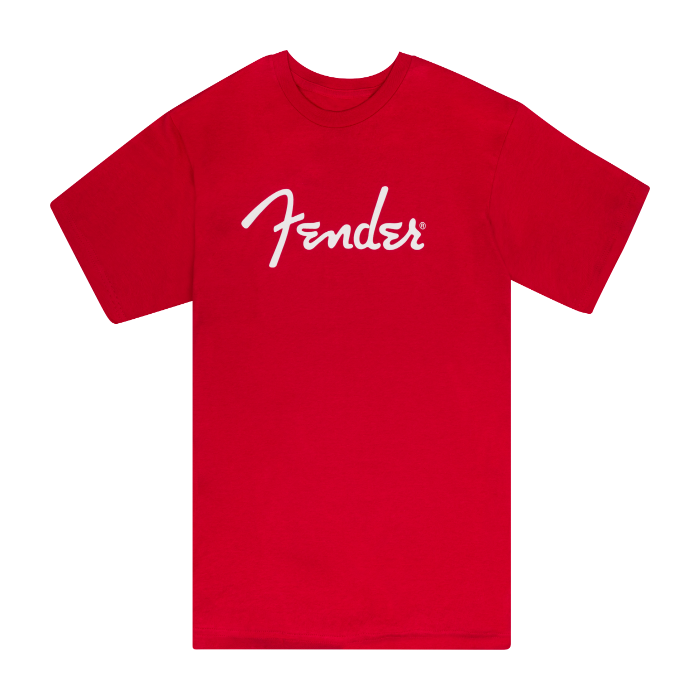 Fender Guitars Spaghetti Logo T-Shirt, Dakota Red, S, SMALL