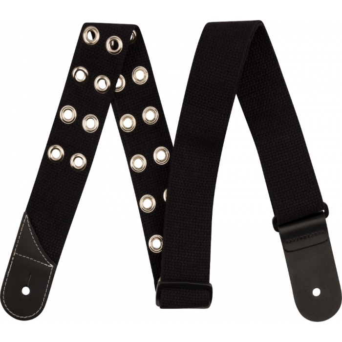 Jackson Guitars Cotton Grommet Guitar Strap, Adjustable, Black