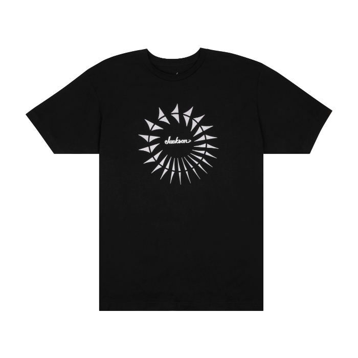 Jackson Guitars Circle Shark Fin T-Shirt, Black, M, MEDIUM
