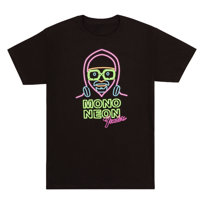 Fender Guitars Mono Neon Glow T-Shirt, Black, S, SMALL
