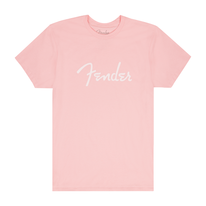 Genuine Fender Guitars Spaghetti Logo T-Shirt, Shell Pink, XL, EXTRA LARGE