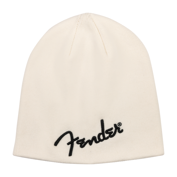 Genuine Fender Guitars Logo Beanie, Arctic White, One Size