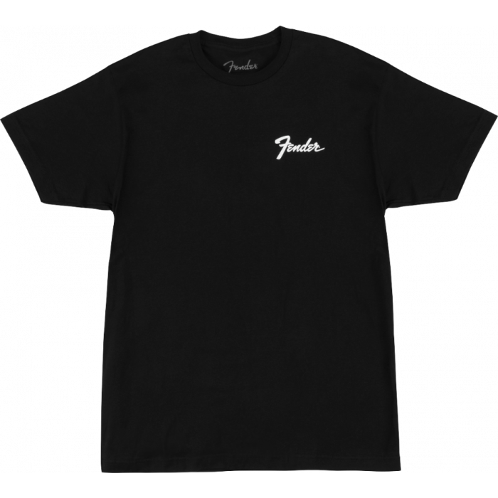 Genuine Fender Guitars Transition Logo Tee Shirt, Black, Extra-Large (XL)