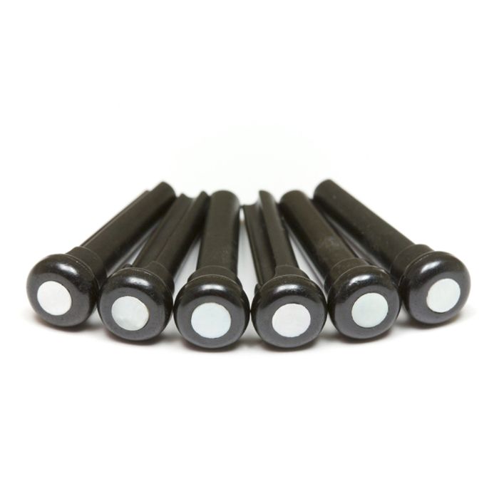 Graph Tech TUSQ Presentation Style Black Acoustic Guitar Bridge Pins Pearl Inlay