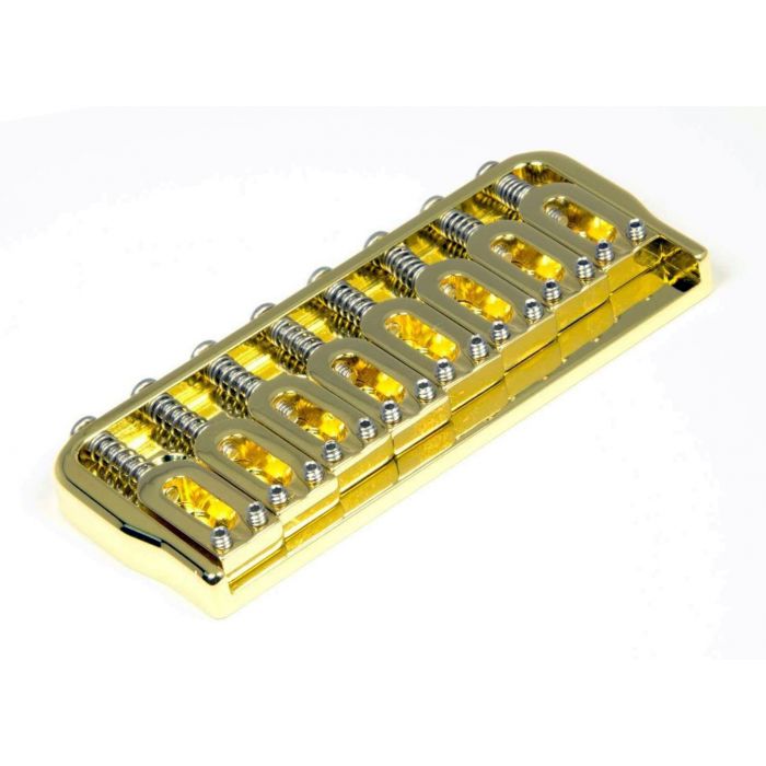 Hipshot 41080G 8-String Hardtail Fixed Electric Guitar Bridge .125" - GOLD