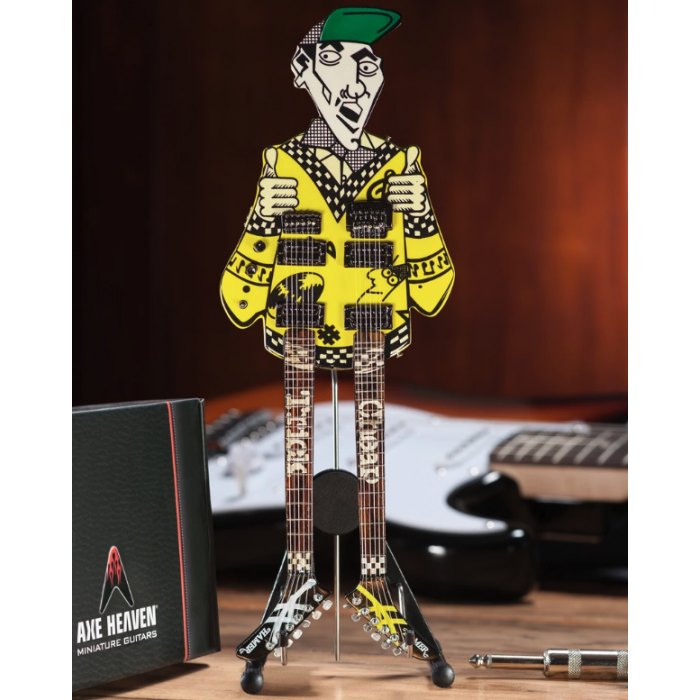 AXE HEAVEN Rick Nielsen Uncle Dick Doubleneck Guitar MINIATURE DISPLAY GIFT