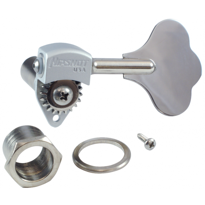 Hipshot 20675KC Clover Key Licensed Ultralite Bass Tuning Key 1/2", SATIN CHROME