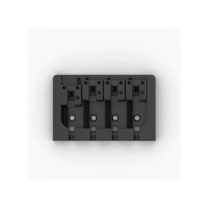 Hipshot A-Style 4-String Brass Bass Bridge for Fender, Black 5A4FM2BB