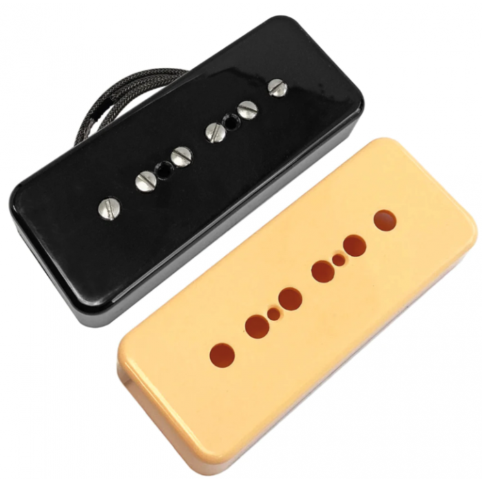 Habanero Puya P90 Bridge Pickup with Cream and Black Covers, GJP90BBC