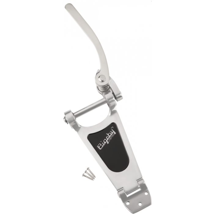 Bigsby B60 Vibrato Tailpiece with Tremolo Bar, Polished Aluminum Chrome